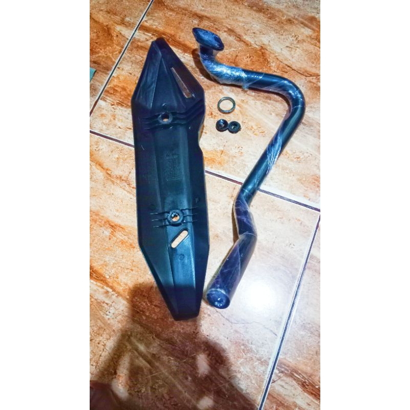 Leher pala knalpot vario 125 Led/vario 150 old/ new + tameng knalpot+paking anti bocor