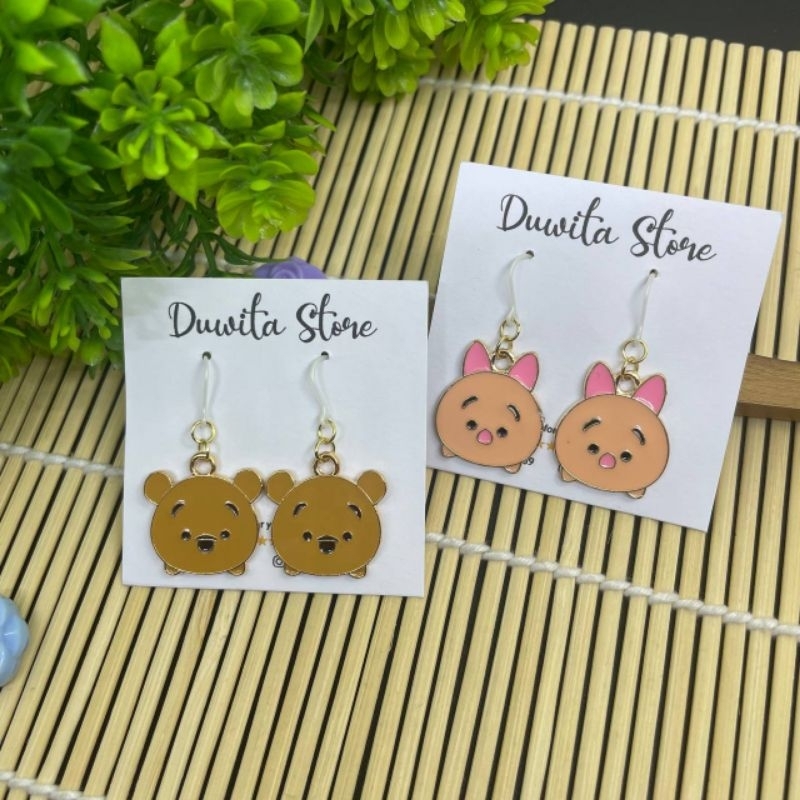 HANDMADE ANTING DEWASA KAITAN PLASTIK MOTIF ANIMAL-2(Alloy)