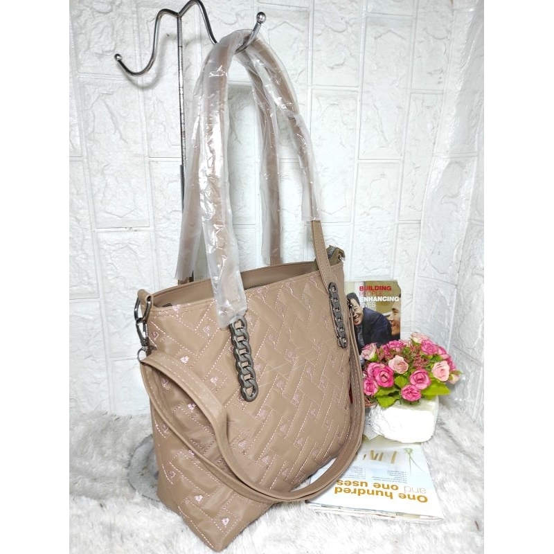 Tote Bag Wanita Bordir Acc Rantai Terbaru