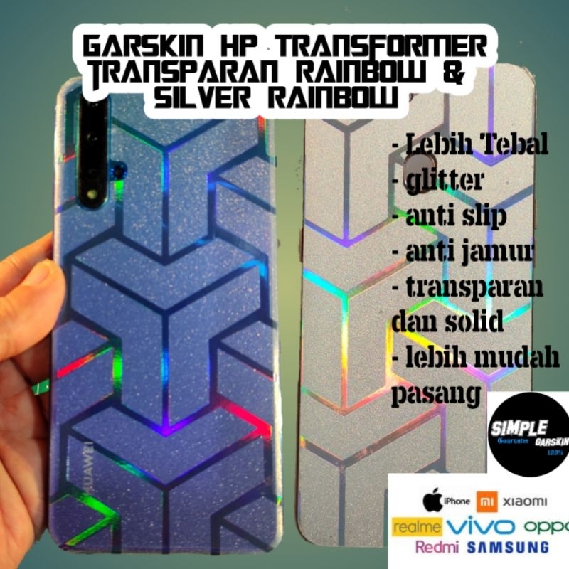 garskin hp Transformer rainbow anti jamur anti gores hp ready all type