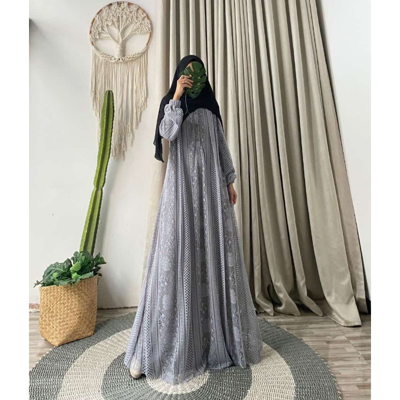 Gamis Halwa Abaya Dress Brukat