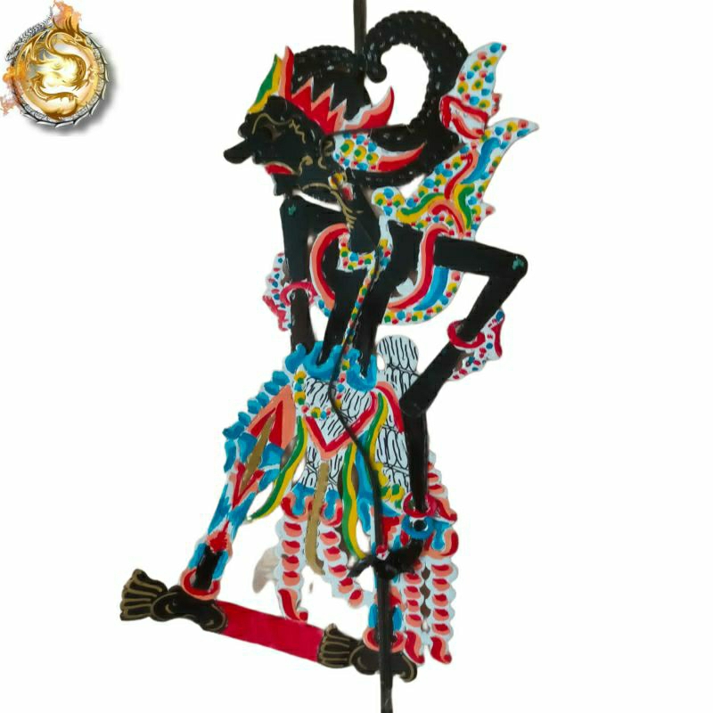 wayang kulit gatotkaca hitam bahan kertas karton duplex