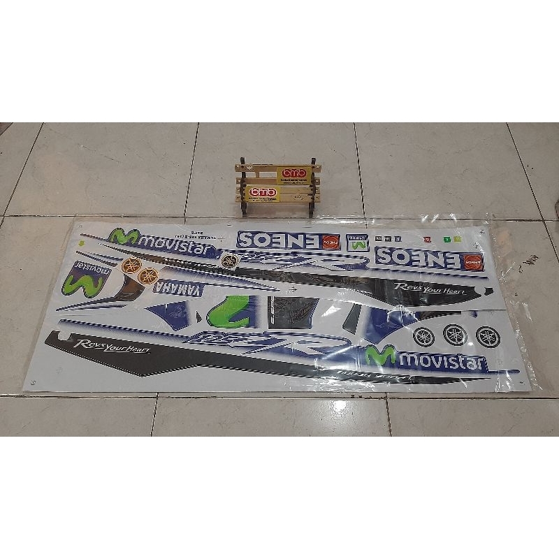 Yamaha 125 ZR stripping stiker sticker biru movistar