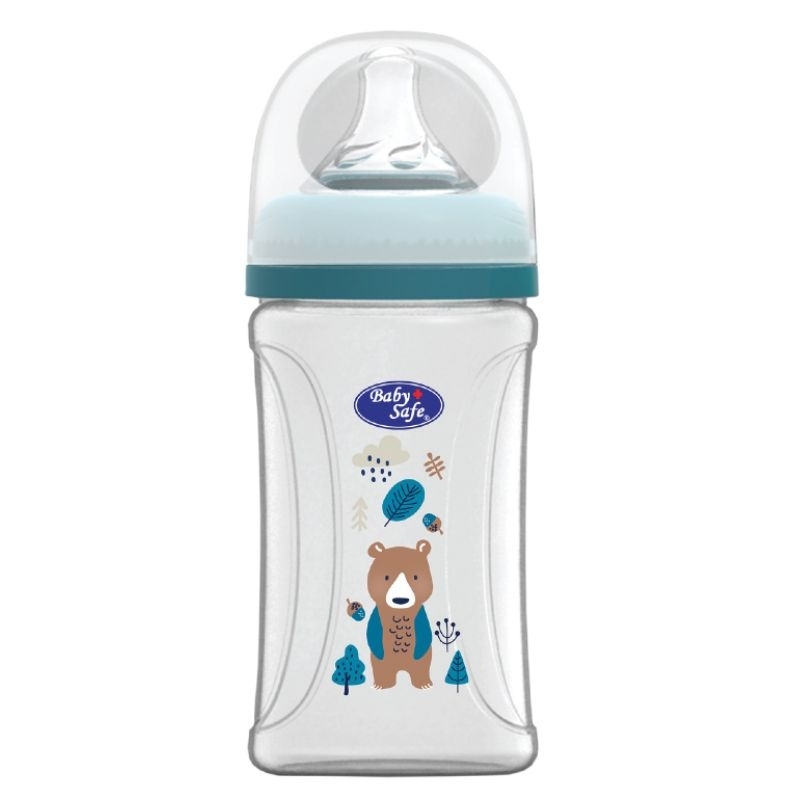 WN07 WN08 Baby Safe Wide Neck Bottle 120 ml 250 ml / Botol Susu Bayi Anti Kolik Babysafe