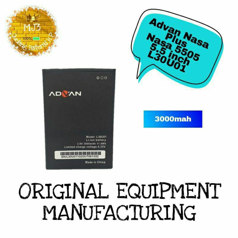 Baterai Battery Advan NASA Plus 5505/L30U01 5.5 inchi 100/%