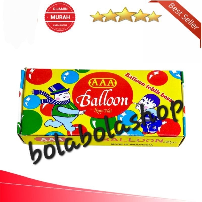 0Mainan Anak Balon Tiup Jadul AAA isi 32pcs/Kotak