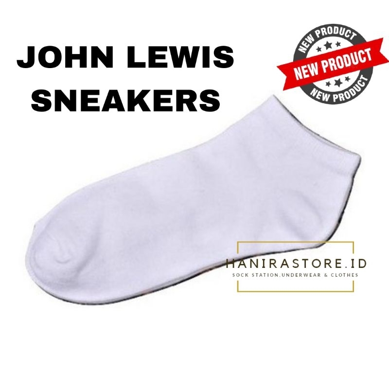 John Lewis Sneakers - Kaos Kaki Putih Polos - Semata Kaki - Casual - School Socks