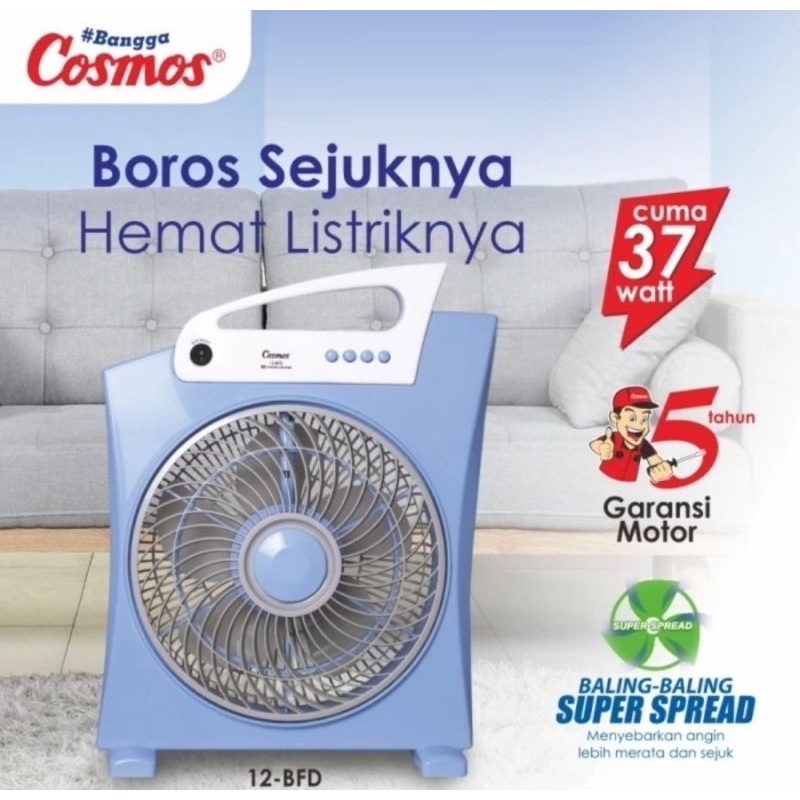 COSMOS 12BFD Kipas Angin Kotak Box Fan 12 inch 37 Watt 12 BFD