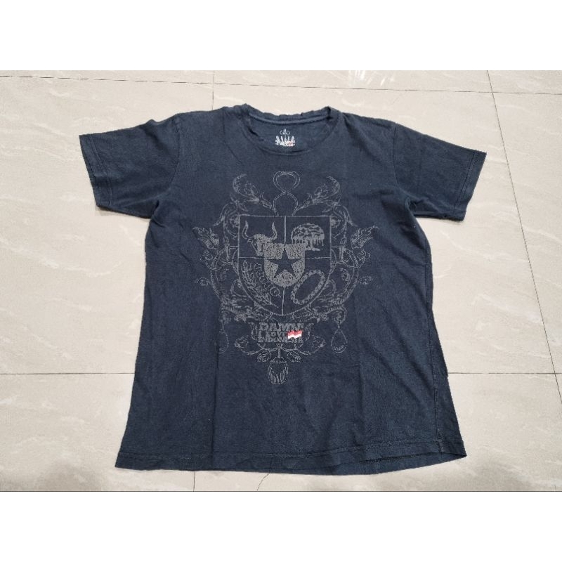 kaos pria hitam lengan pendek Damn I Love Indonesia