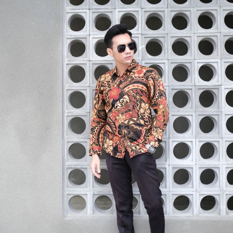 BATIK PREMIUM MODERN TERBARU KERTOJOYO LENGAN PANJANG SLIMFIT EKSKLUSIF BATIK ANAK MUDA KEREN