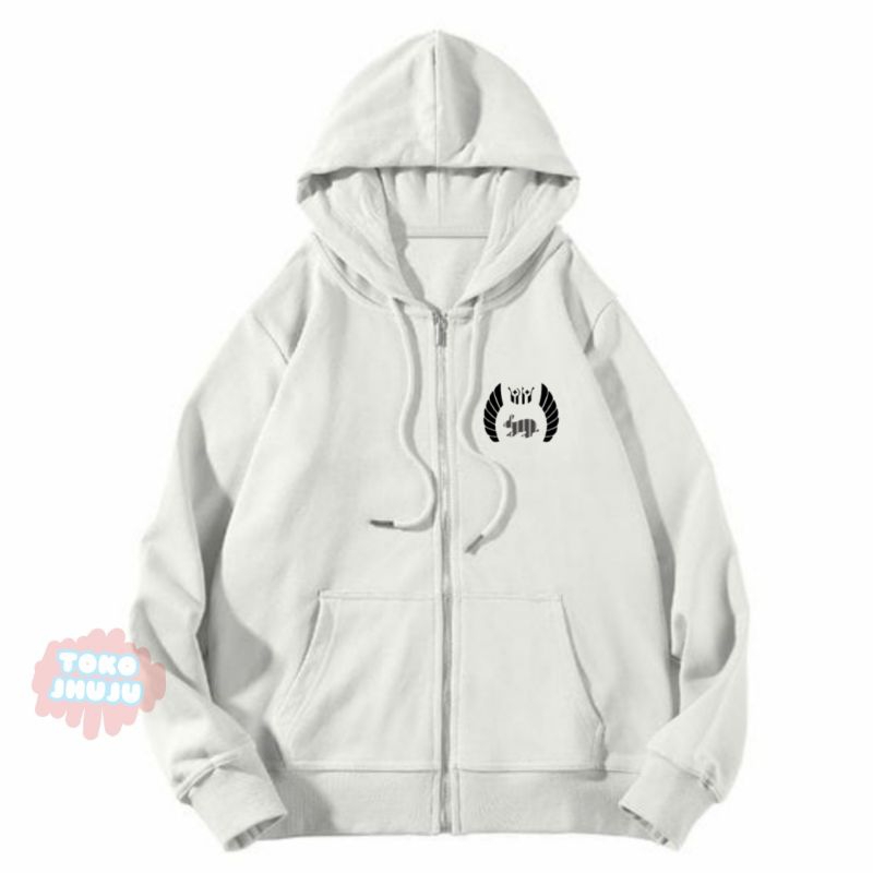 Hoodie Zipper Jungkook Run Bts 2023 Logo Kecil