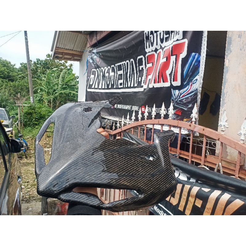 Cover Kedok CBR 150 K45R 2021 Carbon kevlar bodi depan Tameng CBR 150R K45R Carbon Forged