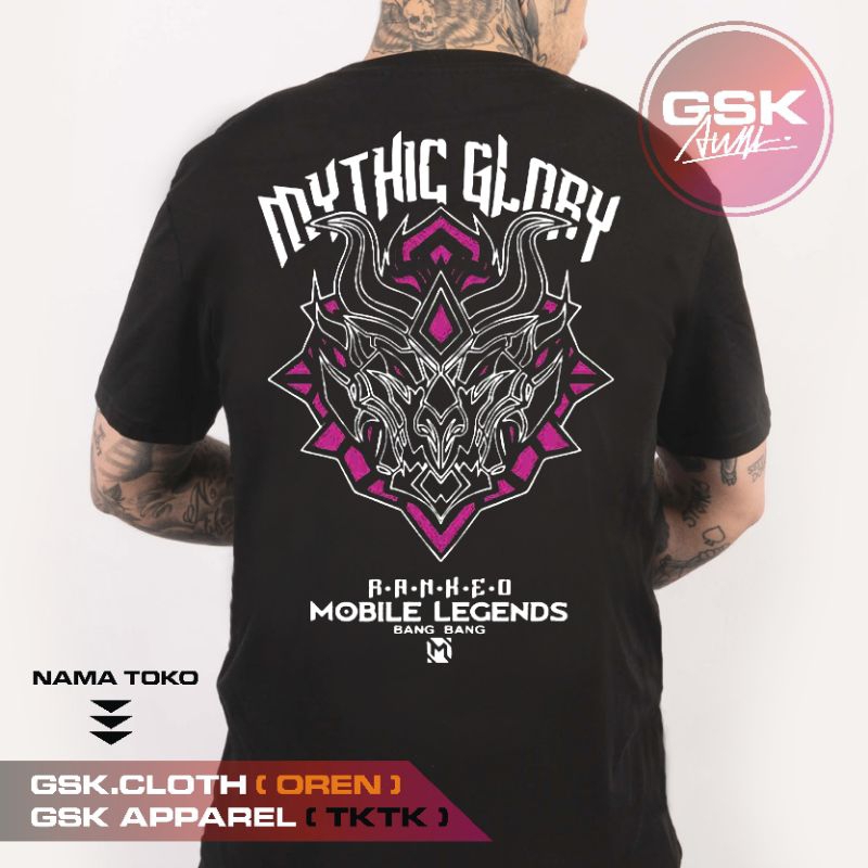KAOS RANK MYTHIC GLORY  MOBILE LEGEND MLBB UNISEX