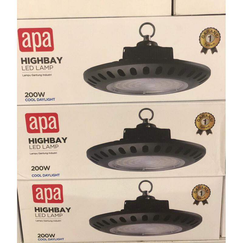 APA HIGHBAY LAMPU LED GANTUNG PLAFON 200W PUTIH/ACE HIGHBAY LED EDO 200W/ACE LAMPU GUDANG LED/APA LAMPU INDUSTRIAL 200W/ACE LAMPU INDOOR INDUSTRIAL/ACE INDUSTRIAL LIGHT