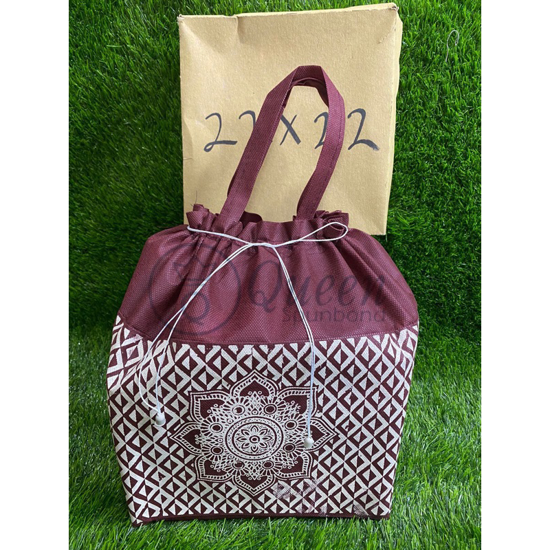 HARGA LUSIN ISI 12 BIJI• TAS HAJATAN SERUT SIZE 22x22 TEBAL 50 GSM MURNI BUKAN ABAL ABAL BATIK TENGAH