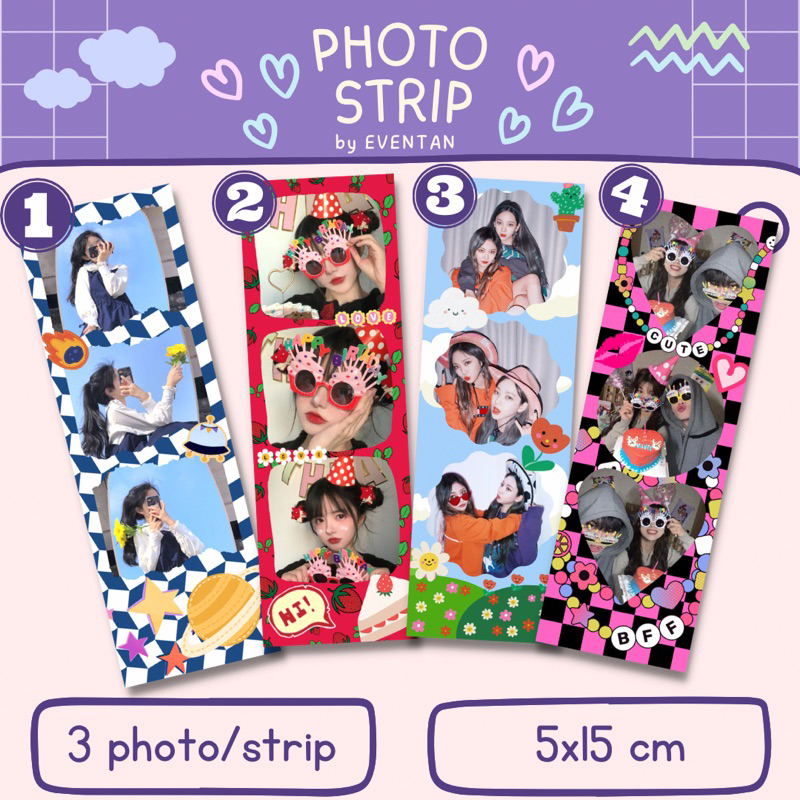 CETAK PHOTO STRIP / PHOTO BOOTH / POLAROID CUSTOM CUTE MURAH bisa KPOP, NCT, BTS atau FOTO SENDIRI C