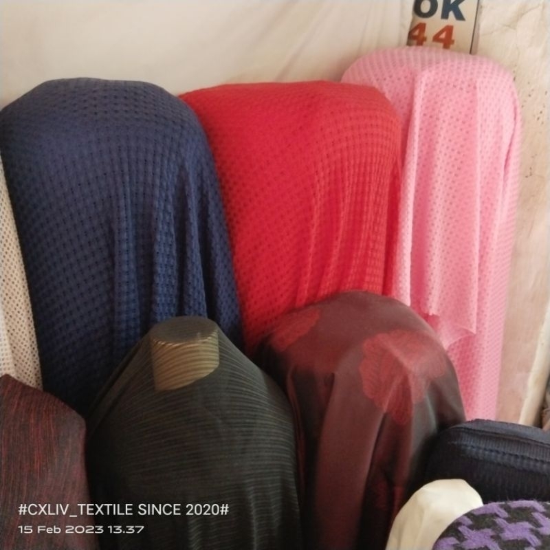 HARGA/1 M | KAIN RAJUT KNIT - BAHAN RAJUT KOREA - KAIN RAJUT PREMIUM - BAHAN RAJUT BOLONG