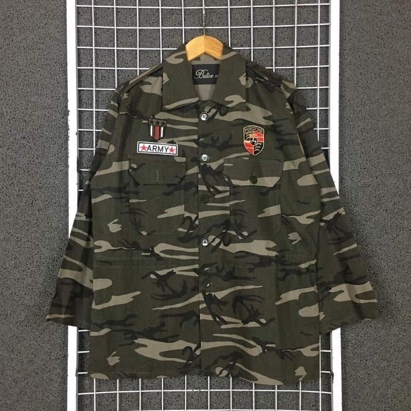 Kemeja Parka Army Vintage . SDA 00596 Second Bekas Preloved