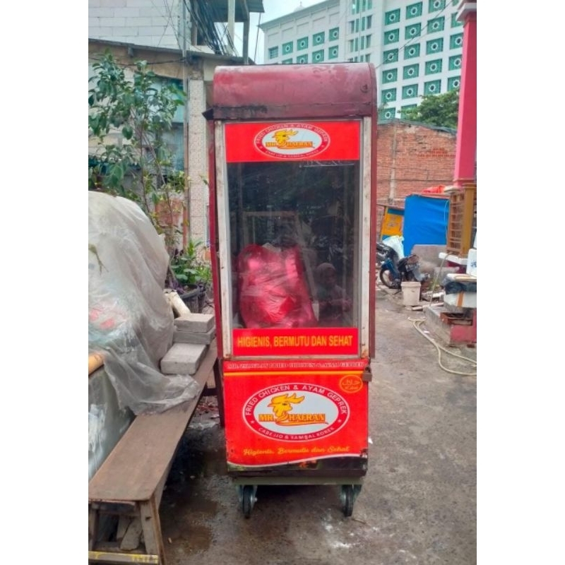 Gerobak Besi Fried Chicken Serbaguna Multifungsi