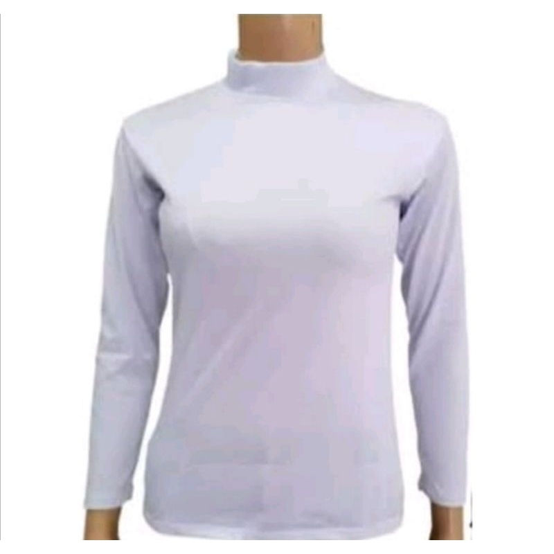 Baju Kaos Manset Leher tinggi Turtleneck lengan panjang