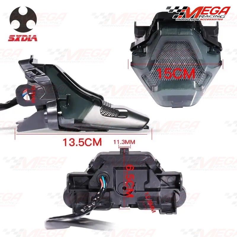 Lampu Stop Led 3in1 Belakang Mxking MT25 YZF R3 R25 Y15ZR MT07 FZ07 LC150 MxKing Stoplamp Running