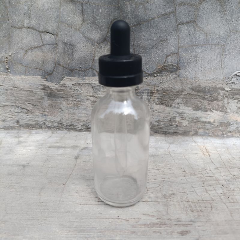 Botol pipet kaca 60ml bening / Amber / botol pipet tetes essential oil