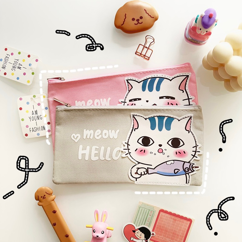 

Hello Meow Pouch (pencil case/pouch multifungsi/pouch lucu)