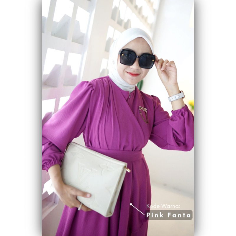 ZAIRA DRESS | DRESS CRINKEL AIRFLOW |GAMIS CANTIK | DRESS KONDANGAN