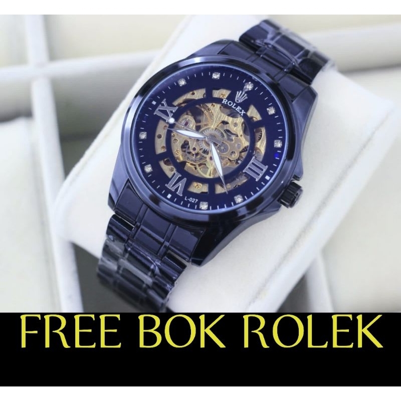 Jam Tangan Otomatis Pria Rolex8227 Arloji casual pria Paket lengkap termurah