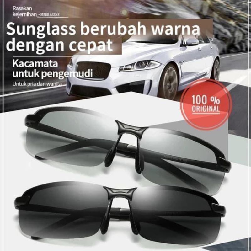 Kacamata Polarized Photocromic Fashion Pria Wanita Kacamata Anti Silau Photocromic