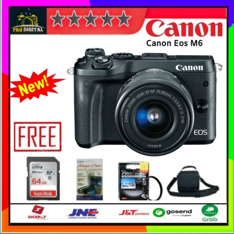 Kamera Canon Eos M6 Kit 15-55 STM / Canon Eos m6 kit 15-45 stm