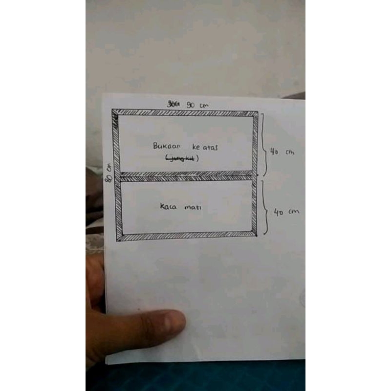 kusen jendela aluminium kaca mati custom 80x90