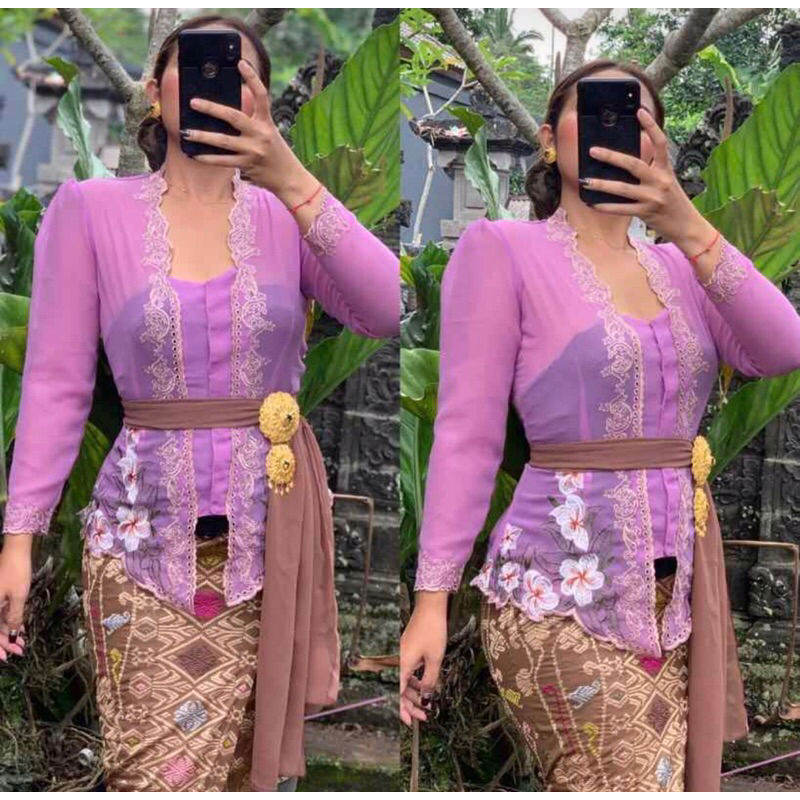 Kebaya bordir motif bunga/ Kebaya bordir jadi murah/ Kebaya bordir terbaru