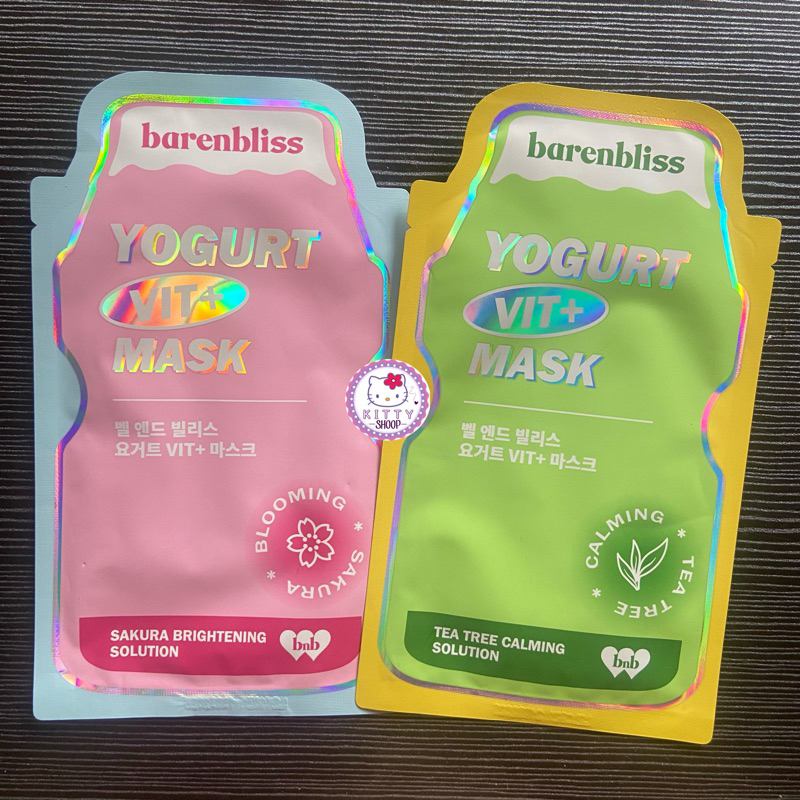 BNB barenbliss Yogurt Vit+ Mask - Calming Sheet Mask Korea Essence Serum Masker Wajah Skincare 25ml