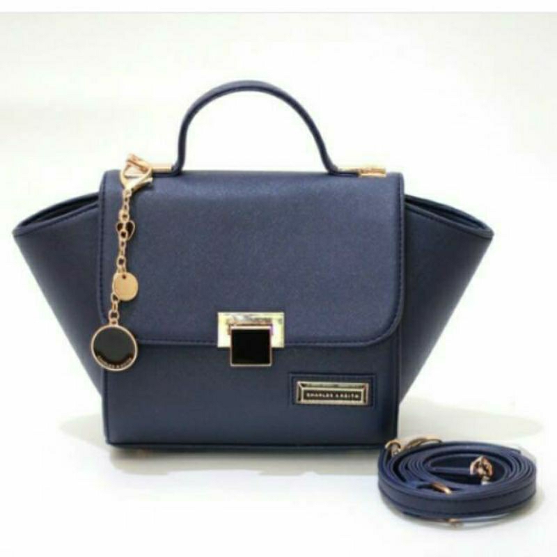 DALLE Trapeze [ Navy/Biru dongker] Tas Fashion wanita branded Fashion Kulit Fashionista Trendy Trend