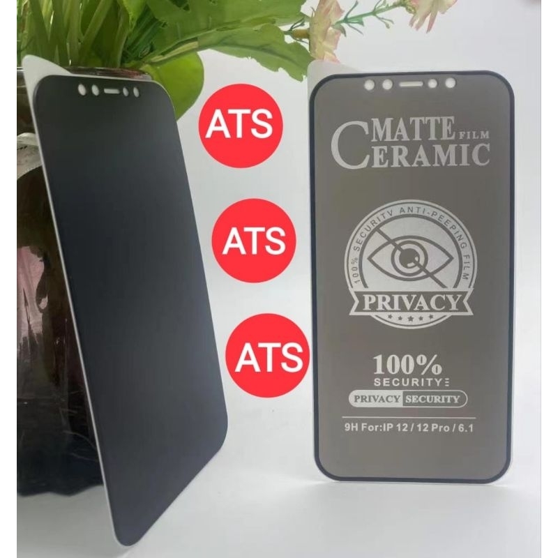 Tempered Glass Anti-Spy Matte Film Ceramic Privacy Anti-Spy Infinix Smart 4, Infinix Smart 5, Infinix Smart 6, Infinix Hot 8, Infinix Hot 8 Lite, Infinix Hot 11, Infinix Note 11, Infinix Note 12