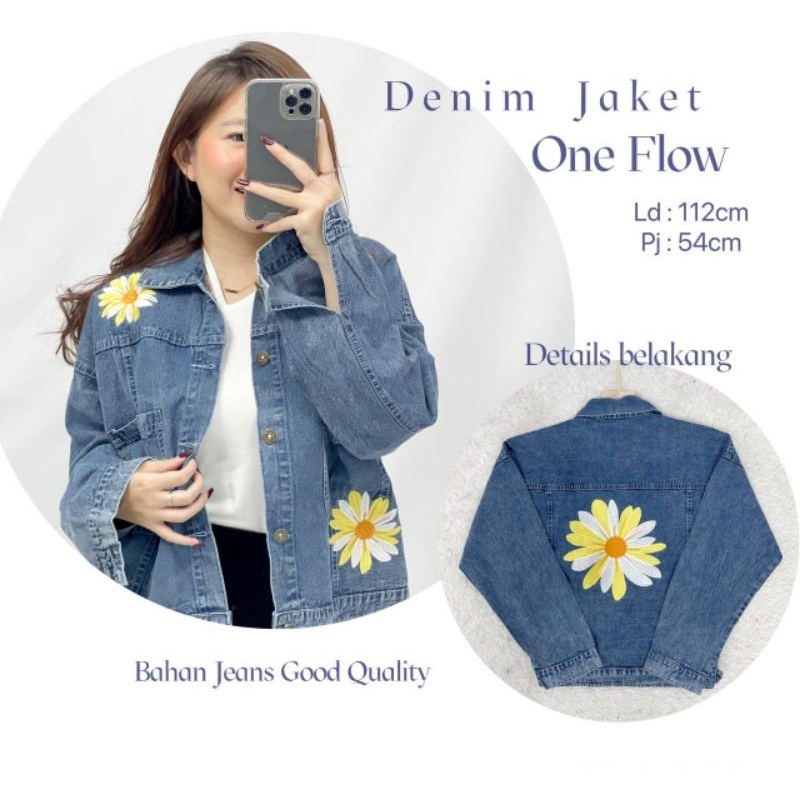 MDLV ~ Jaket Jeans Lengan Panjang Wanita Motif Girl and Disney Good Quality