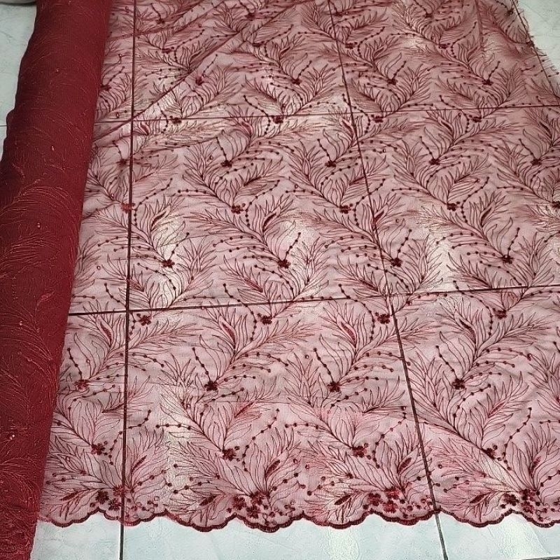 kain tile mutiara gliter j1.warna di foto berikut