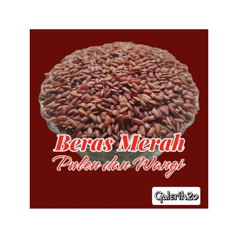 

Beras merah pulen dan wangi kemasan 1 kg / Beras merah pandan wangi