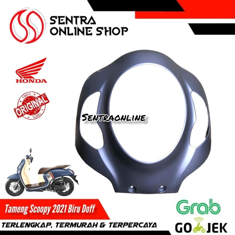 Cover fr top tameng depan scoopy all new 2021 biru doff dop original