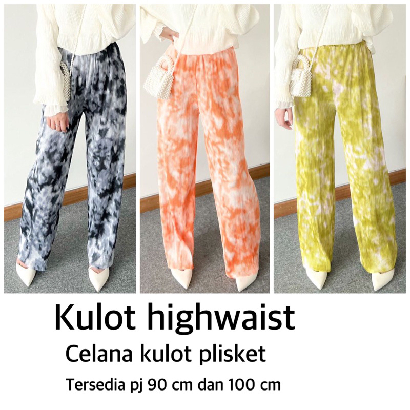 kulot plisket lidi highwaist kulot plisket motif