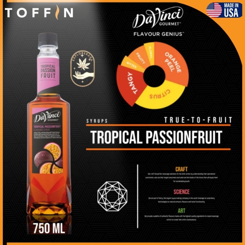 

Davinci syrup rasa Tropical Passion fruit 750ml