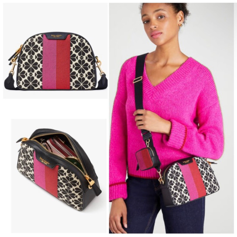[NEW WITH TAG] Kate Spade KS Jacquard Addy Dome Crossbody Authentic