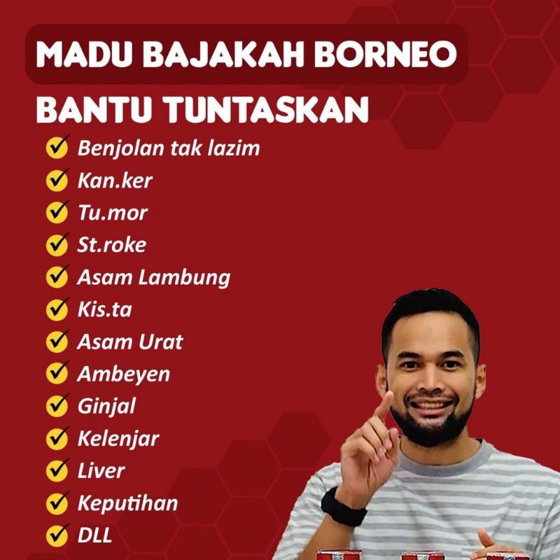 [Garansi 100% Ori] Madu Bajakah Borneo Original Atasi Benjolan Qista Liver Kanker Tumor Kelenjar Jantung Asam Lambung isi 250 gr