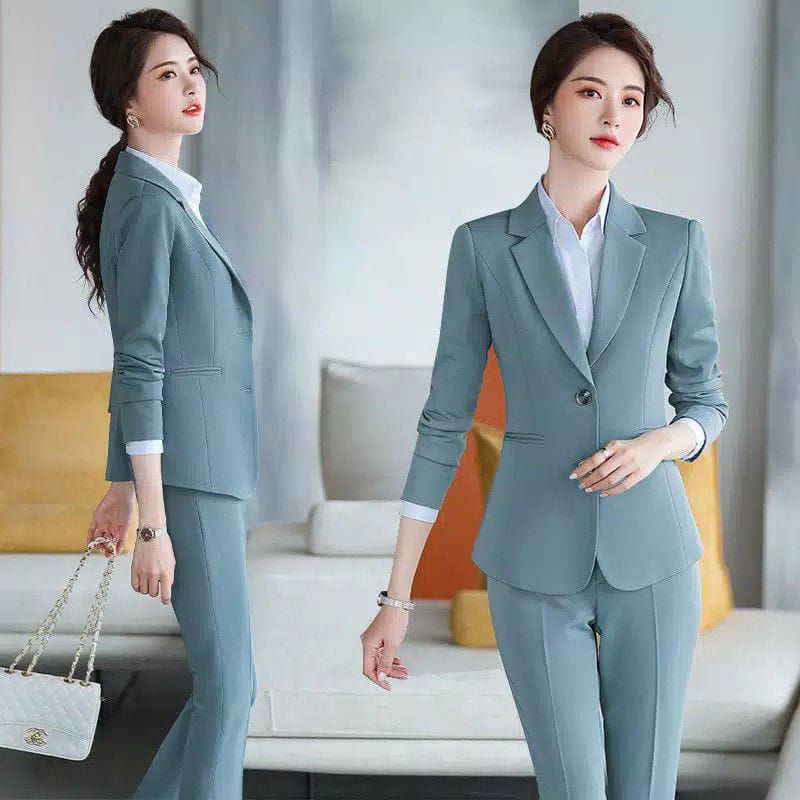 Setelan Jas Wanita Korea/Jas Blazer Wanita Modis