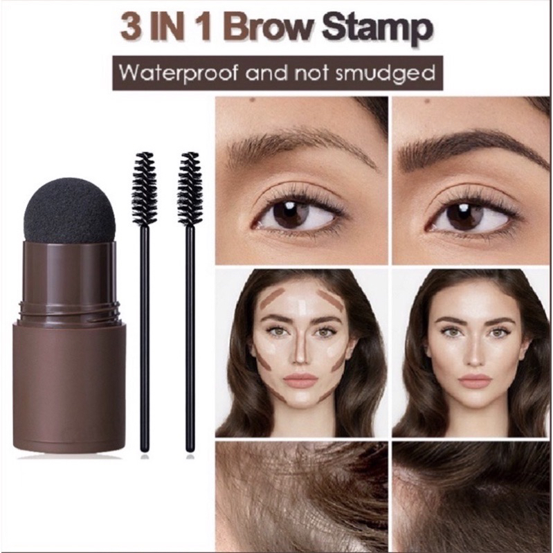 MAYCRATE | FEALI Ibcccndc Cetakan Alis Instan Bedak Alis Eyebrow Powder Eyebrow Stamp Alis Stempel Alis Waterproof dengan 10 Model Cetakan Alis pensil