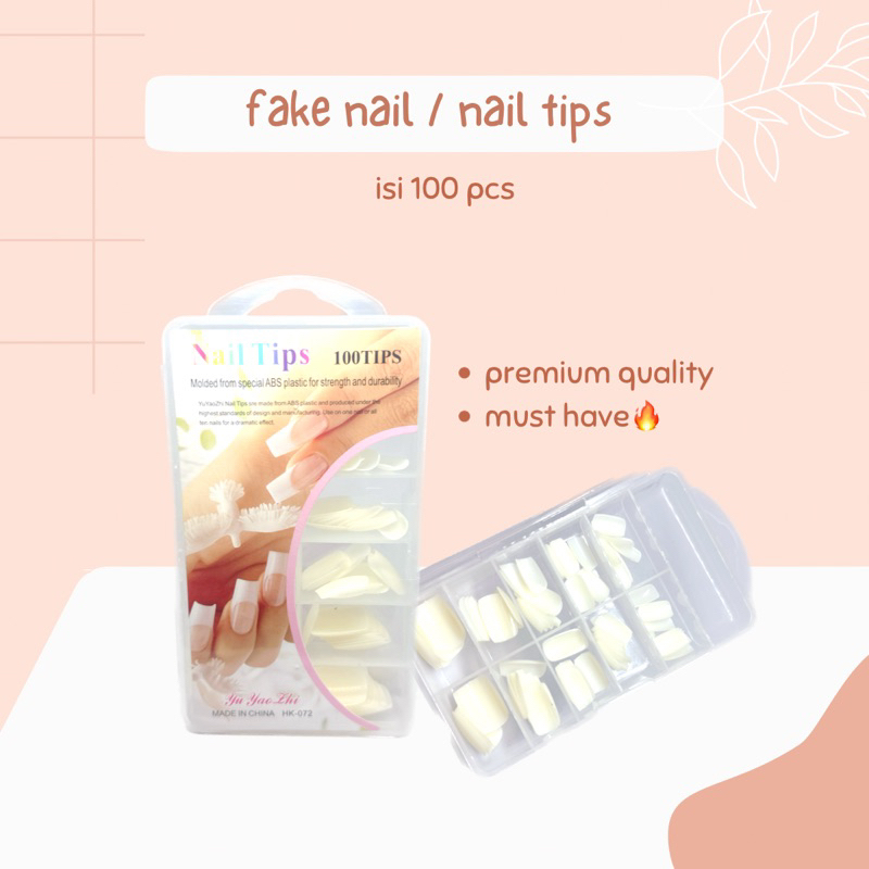 NAIL TIP ISI 100, KUKU PALSU ISI 100, NAIL TIP PREMIUM QUALITY