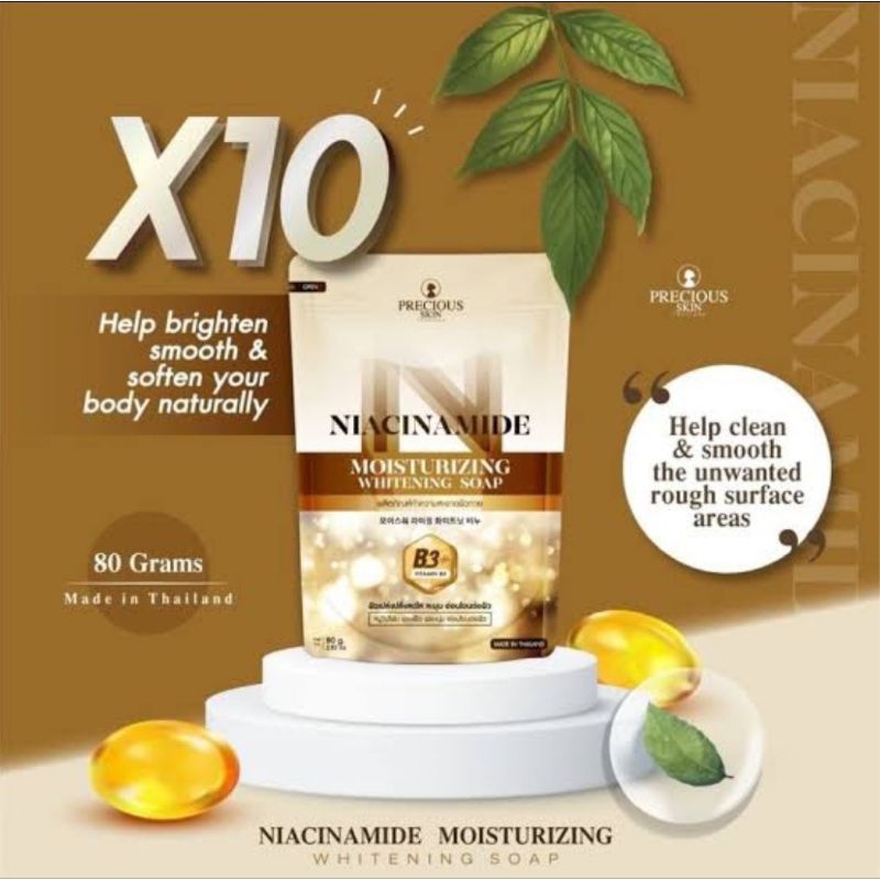 Precious Skin Niacinamide Whitening Soap Sabun Pemutih Badan 100% Original.
