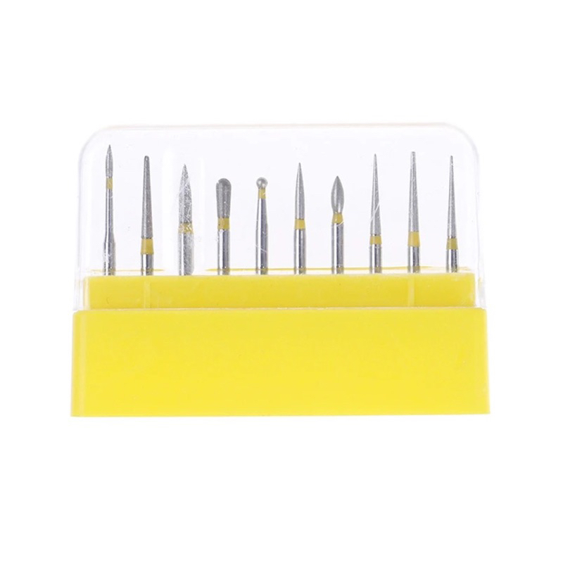 Dental fine finishing bur yellow polishing kit bur gigi poles kuning high speed set poles highspeed