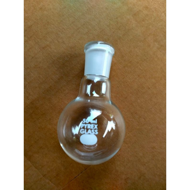 labu didih/Boiling Flask 50ml Ruond Bottom PYREX class A